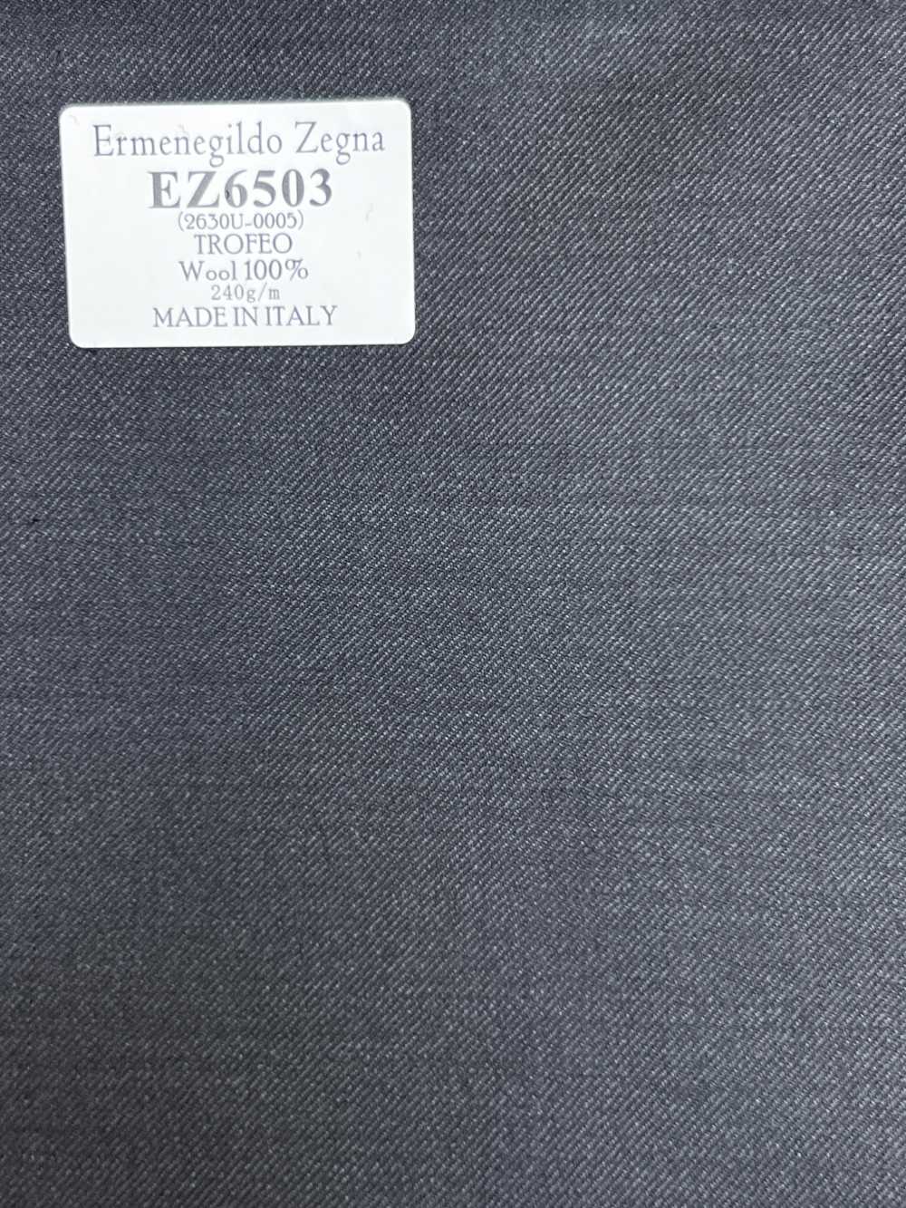 EZ6503 Ermenegildo Zegna TROFEO xám đậm vải trơn không hoạ tiết[Vải] Hosoi Shoji Co., Ltd.
