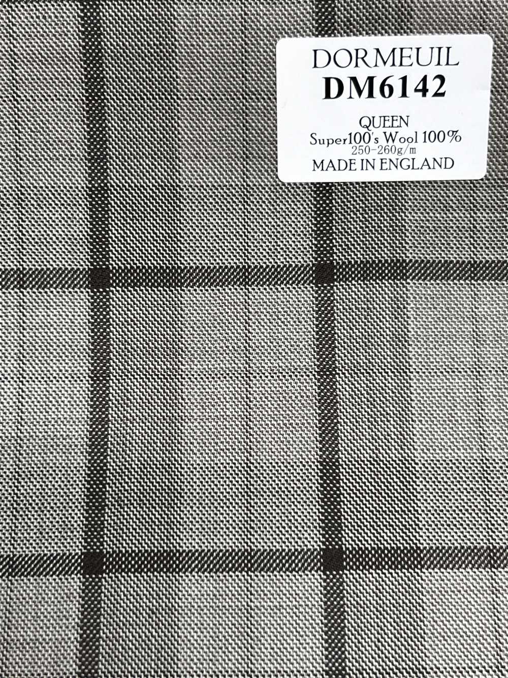 DM6142 DORMEUIL QUEEN Super100's màu be × đen kẻ caro[Vải] Hosoi Shoji Co., Ltd.