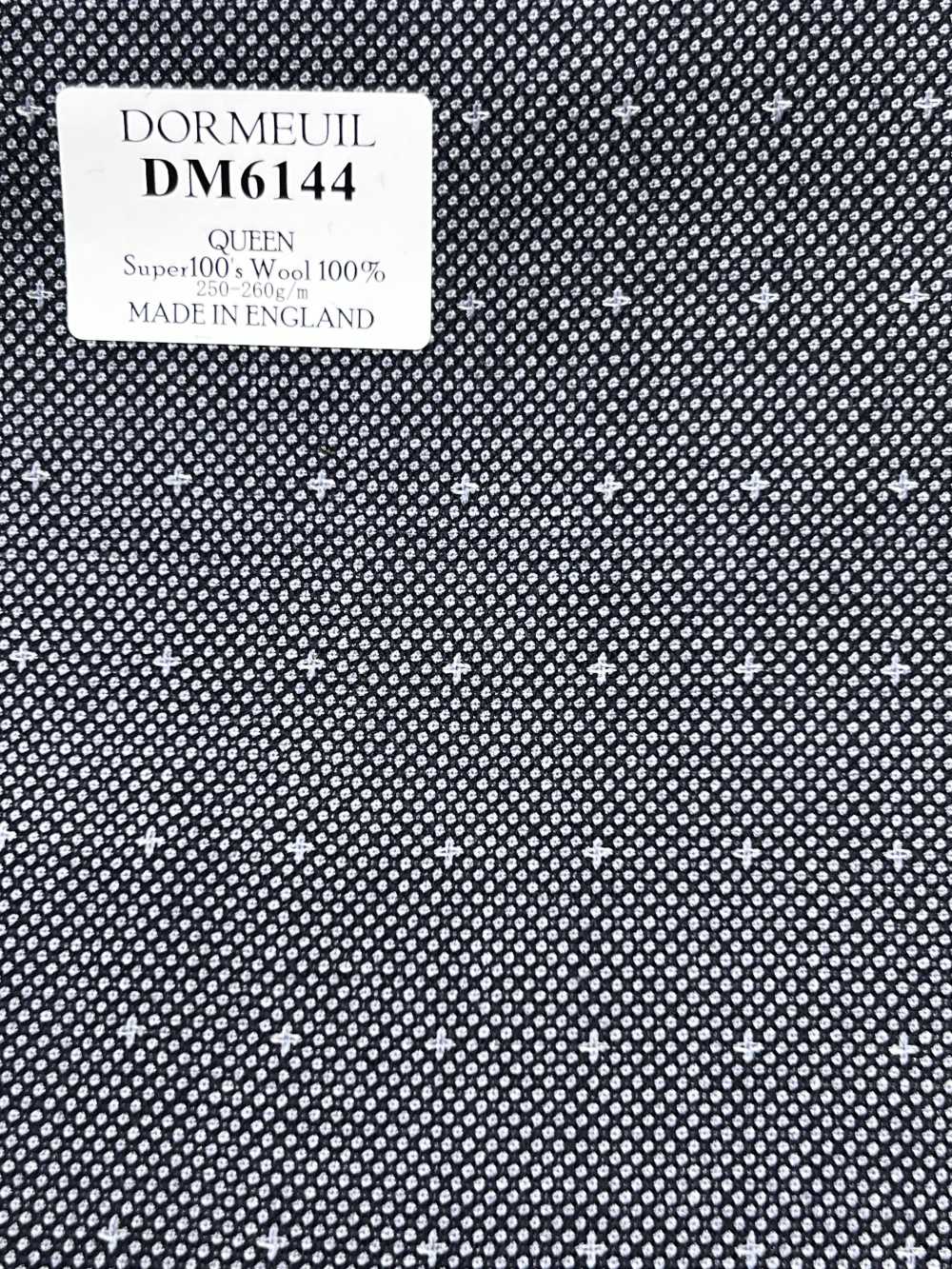 DM6144 DORMEUIL QUEEN Super100's đen × trắng họa tiết Sashiko[Vải] Hosoi Shoji Co., Ltd.