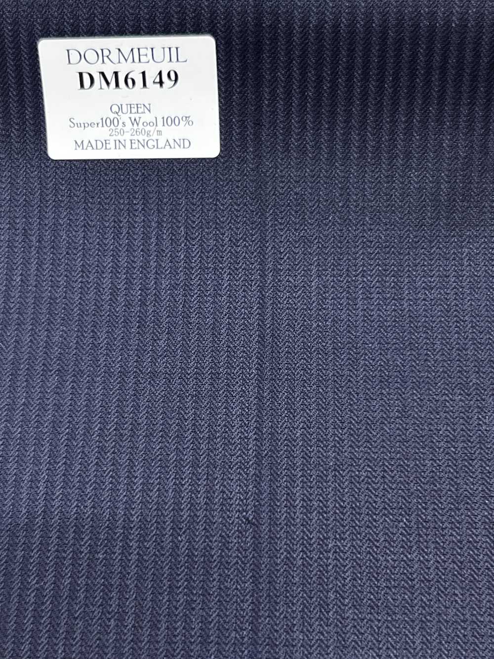 DM6149 DORMEUIL QUEEN Super100's xanh navy kẻ sọc[Vải] Hosoi Shoji Co., Ltd.