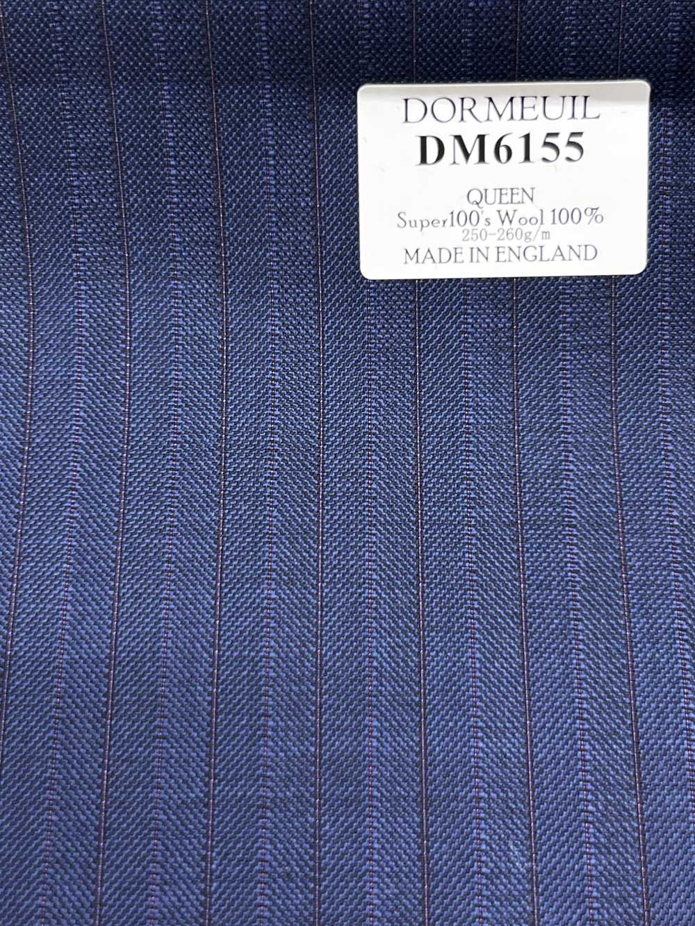 DM6155 DORMEUIL QUEEN Super100's xanh navy × nâu kẻ sọc[Vải] Hosoi Shoji Co., Ltd.