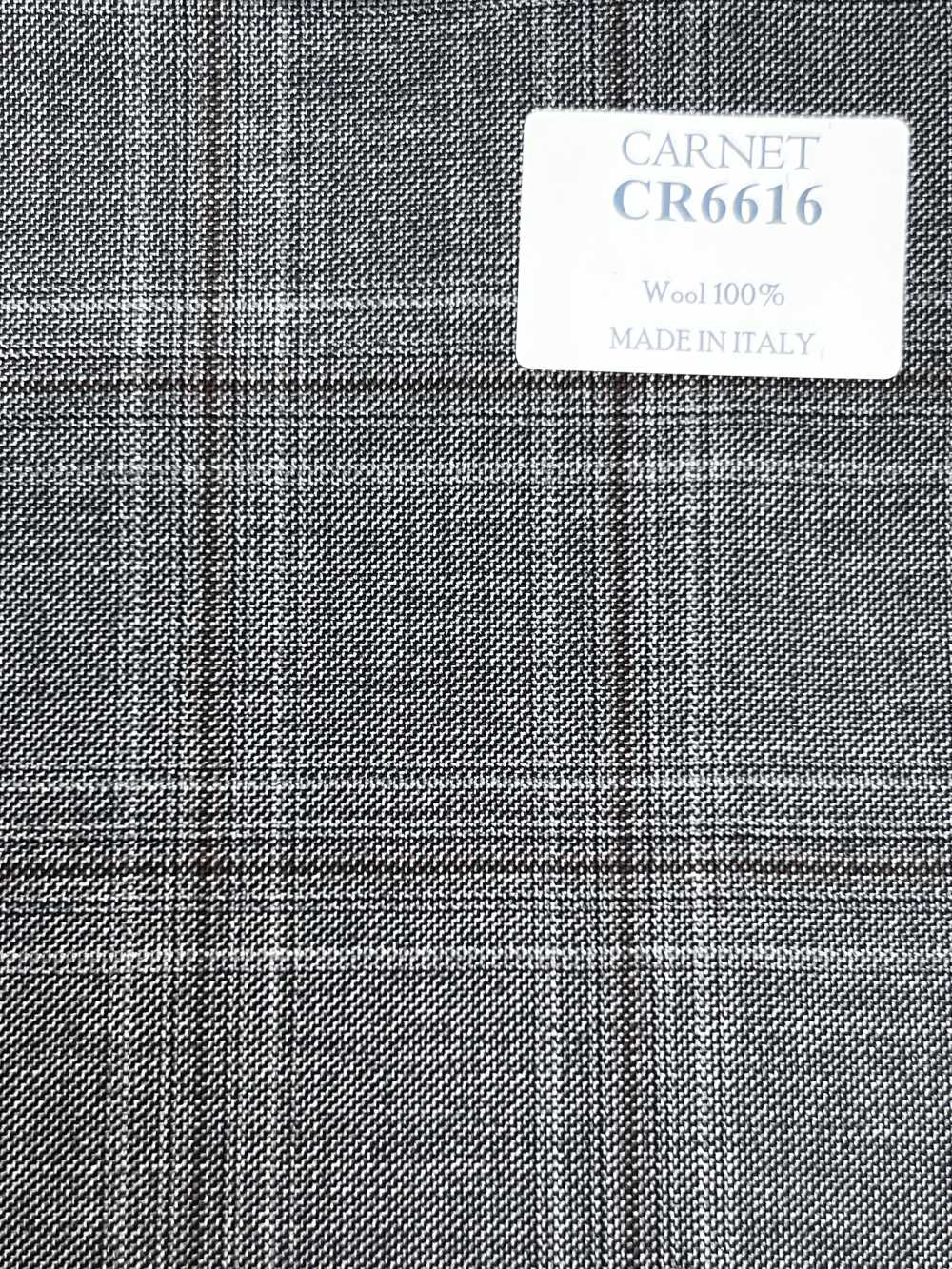 CR6616 CARNET xám × nâu kẻ caro[Vải] Hosoi Shoji Co., Ltd.