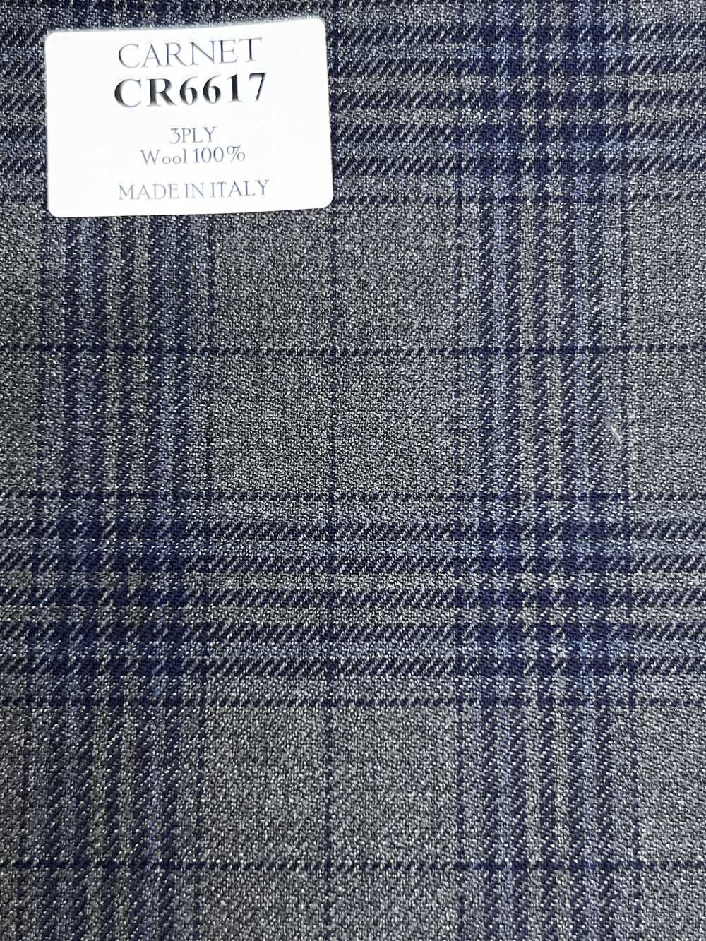 CR6617 CARNET 3PLY xám × xanh navy kẻ caro[Vải] Hosoi Shoji Co., Ltd.