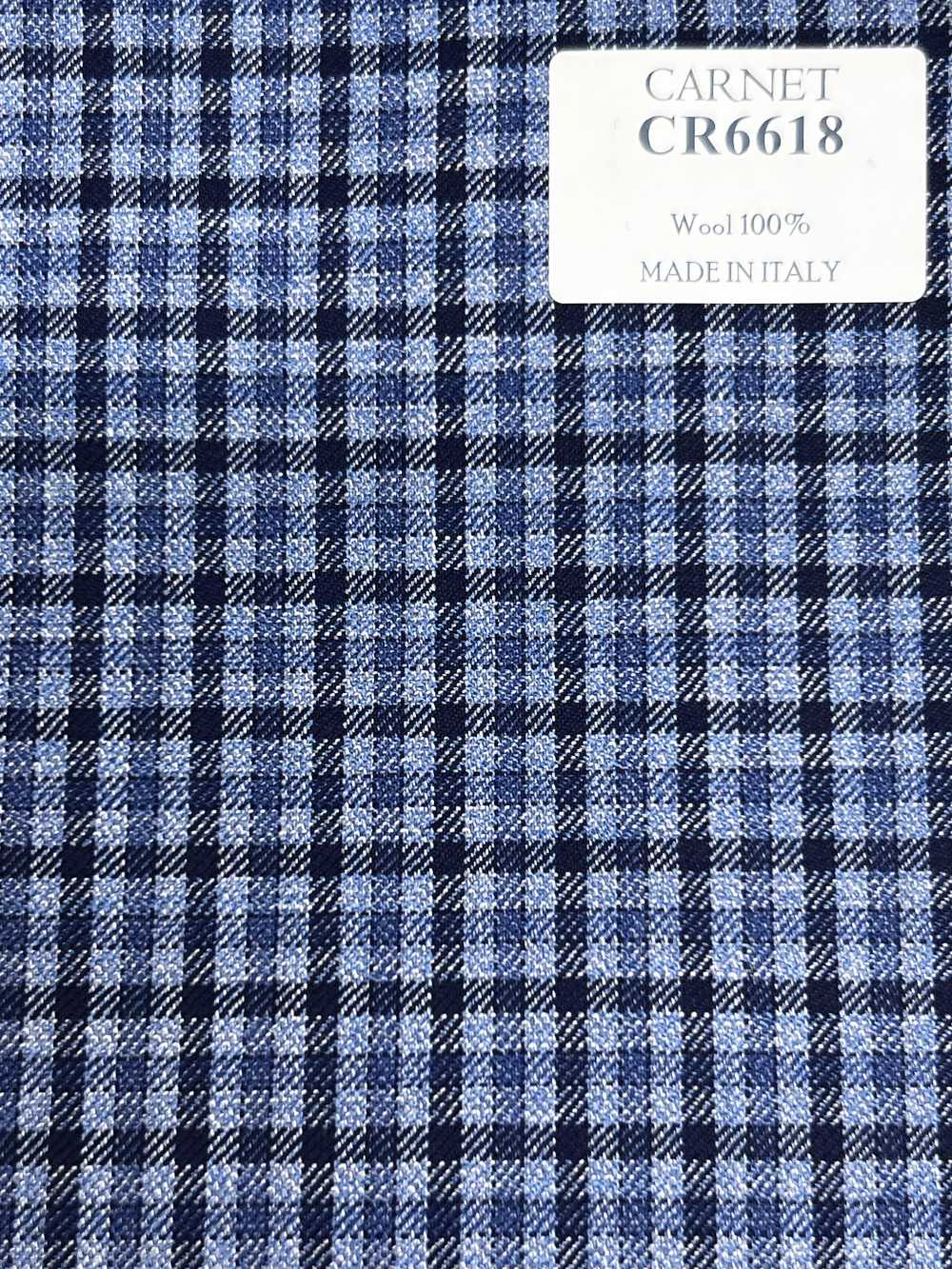 CR6618 CARNET xanh da trời nhạt kẻ caro[Vải] Hosoi Shoji Co., Ltd.