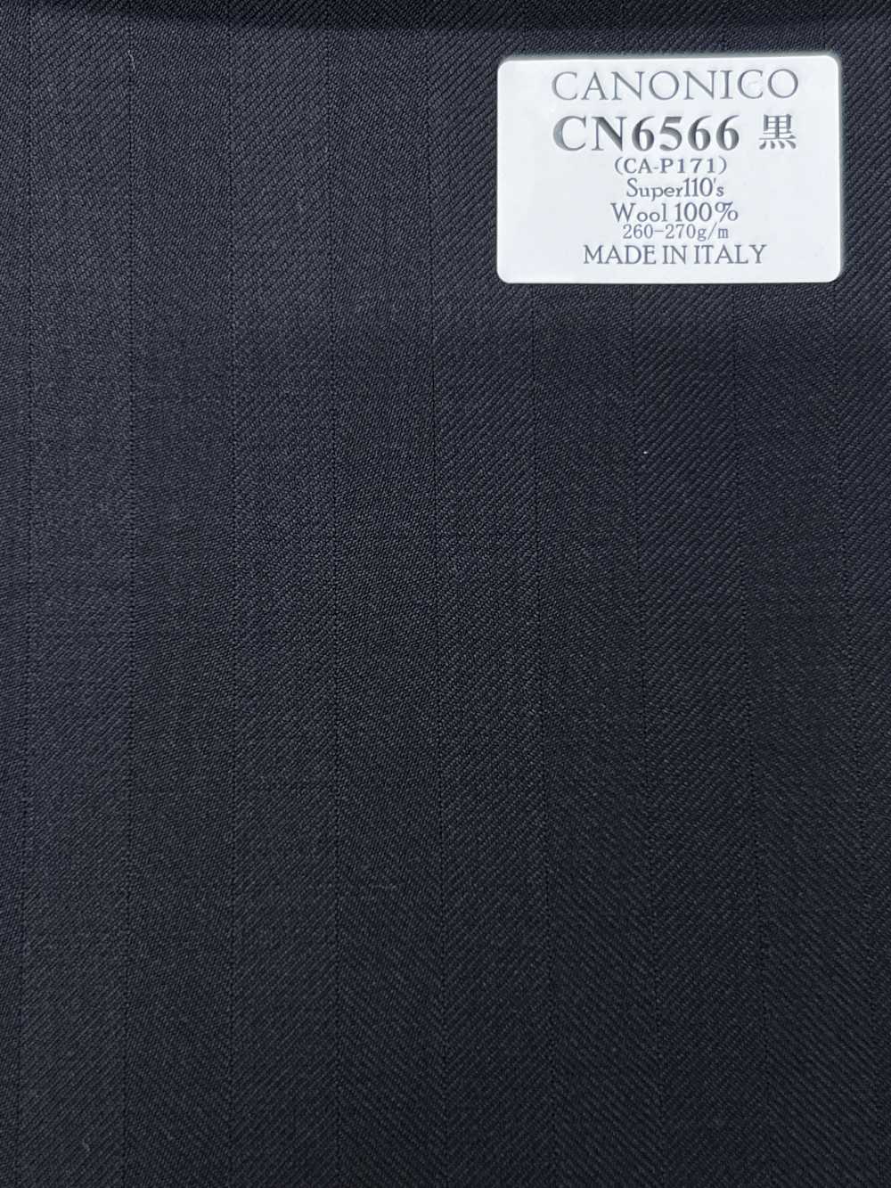 CN6566 CANONICO Super110's đen kẻ sọc[Vải] Hosoi Shoji Co., Ltd.