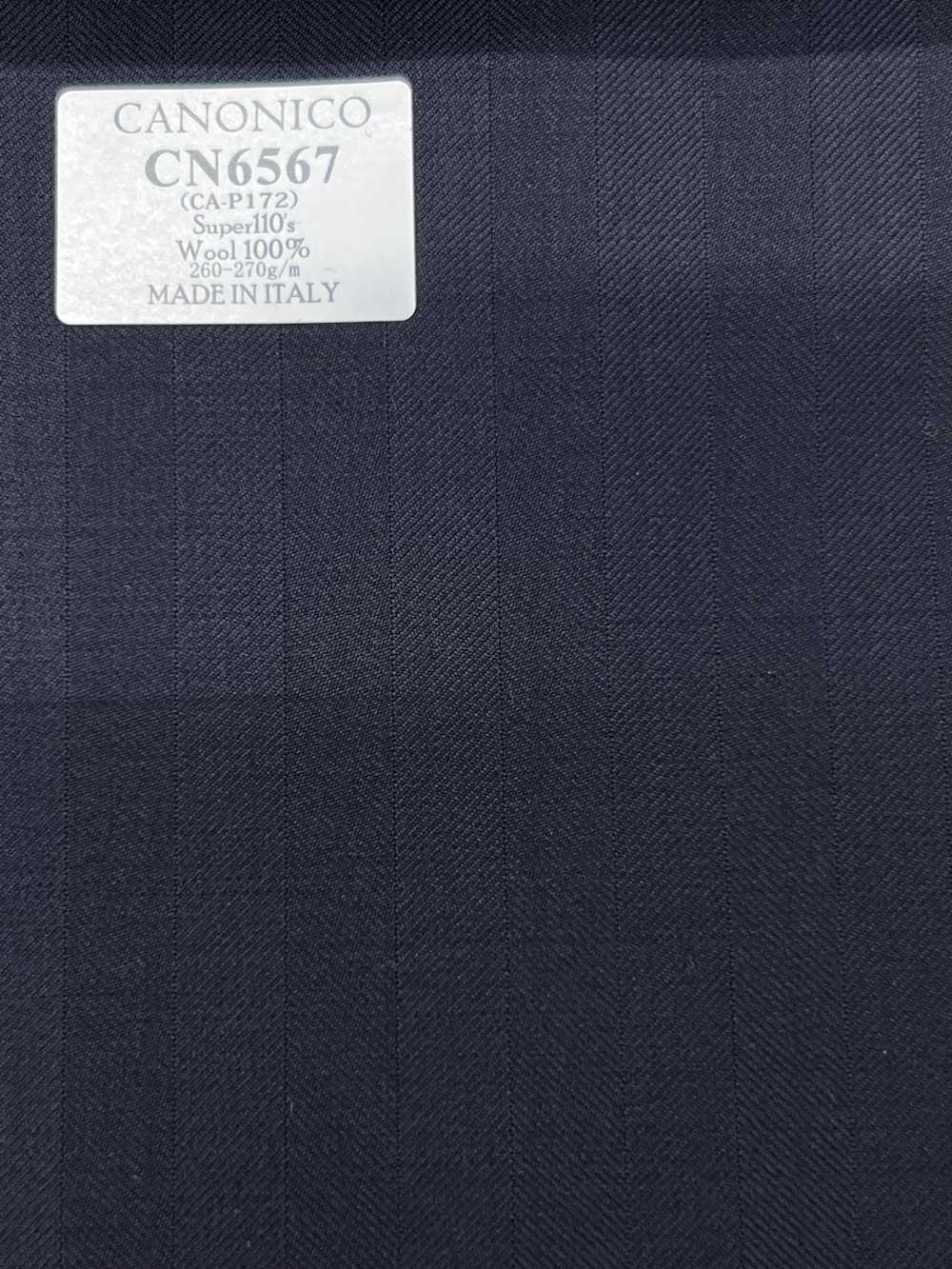 CN6567 CANONICO Super110's kẻ sọc xanh navy đậm[Vải] Hosoi Shoji Co., Ltd.