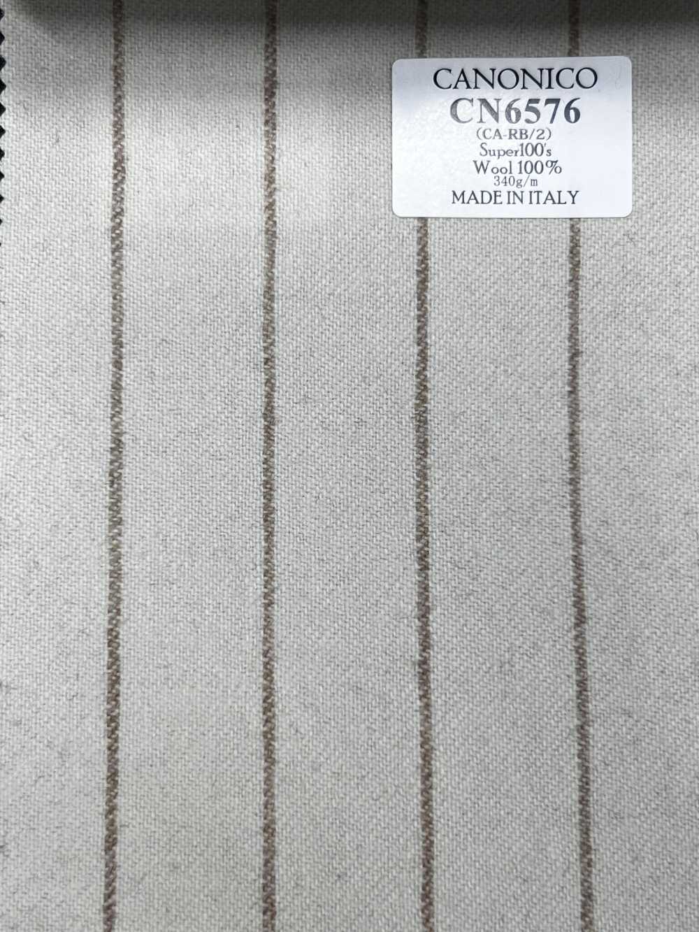 CN6576 CANONICO Super110's kẻ sọc màu ngà × be[Vải] Hosoi Shoji Co., Ltd.