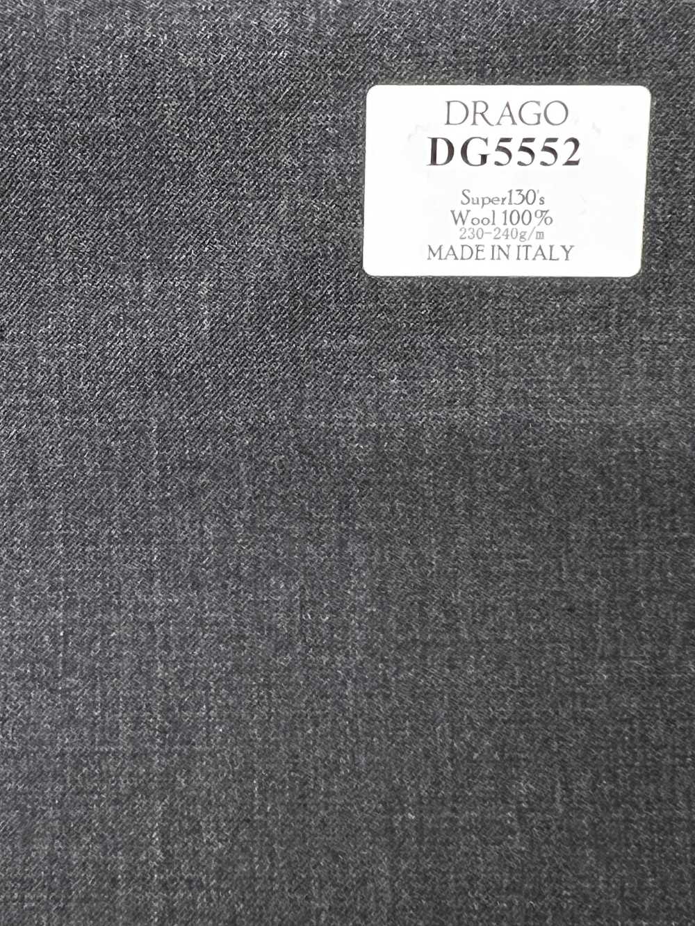 DG5552 DRAGO Super130's xám vải trơn không hoạ tiết[Vải] Hosoi Shoji Co., Ltd.