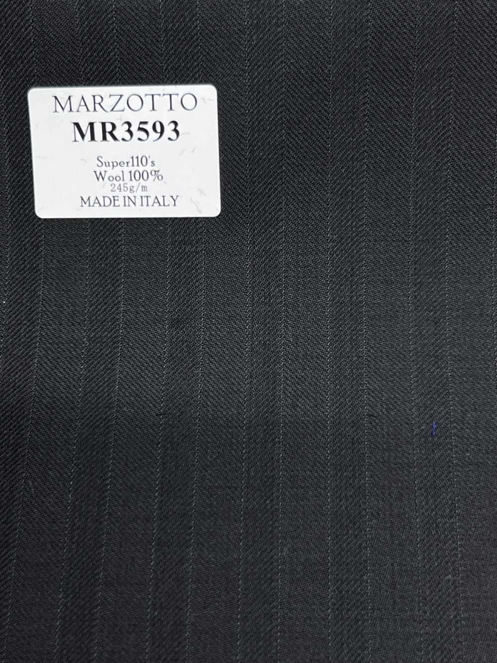 MR3593 MARZOTTO Super110's đen kẻ sọc[Vải] Hosoi Shoji Co., Ltd.