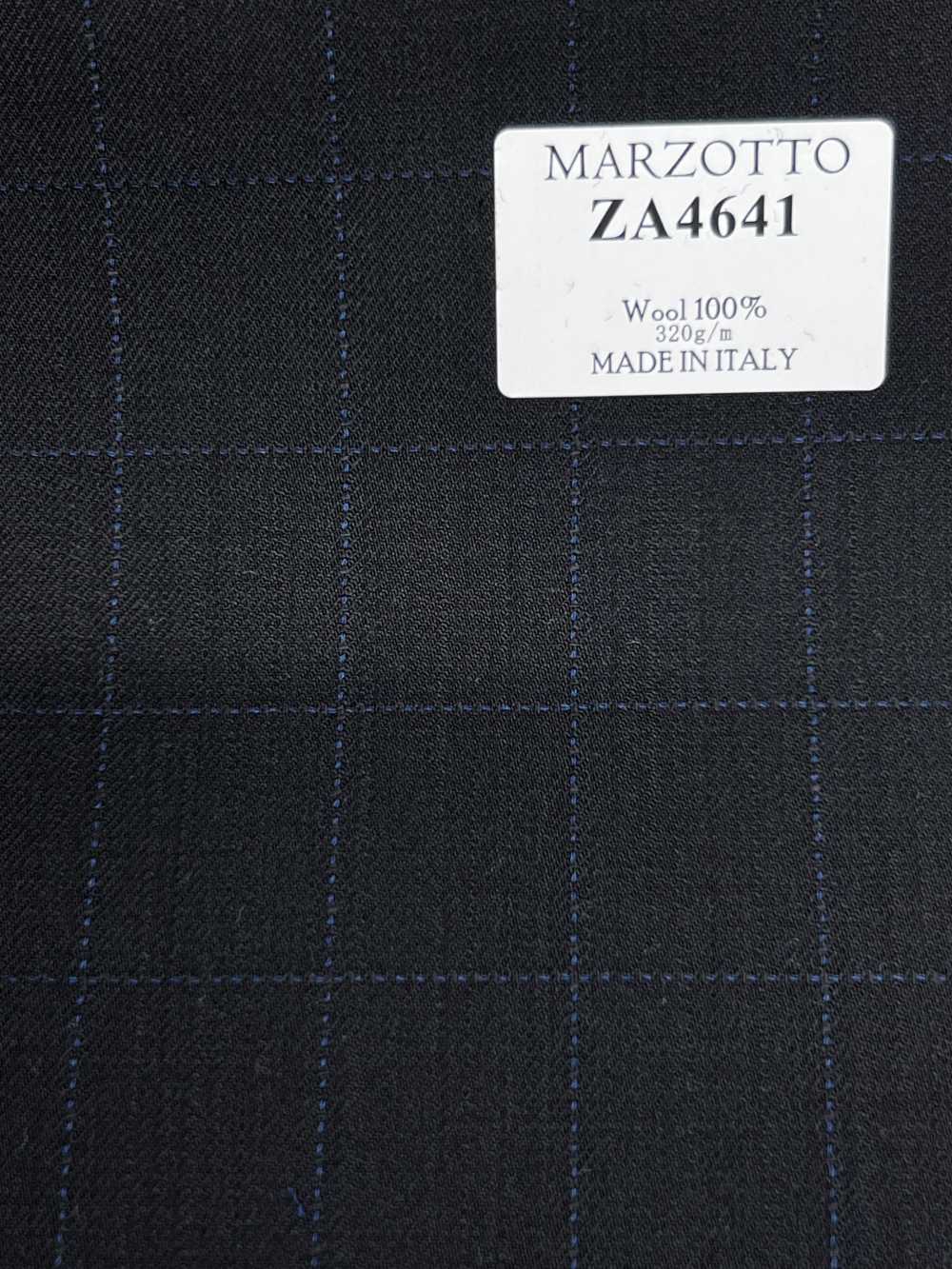ZA4641 MARZOTTO Super110's đen×xanh dương kẻ caro thêu[Vải] Hosoi Shoji Co., Ltd.