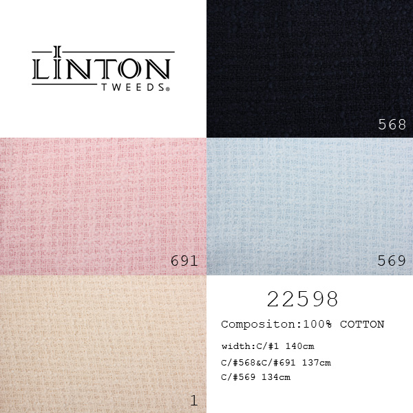 22598 LINTON Linton Chất Liệu Vải Vải Tweed Của Anh LINTON