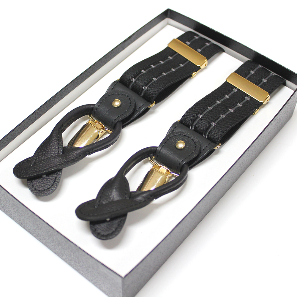 AT-2005 Tất Dây đai đeo Quần Chữ Y Họa Tiết Màng đen 35mm[Phụ kiện lễ phục] Yamamoto(EXCY)