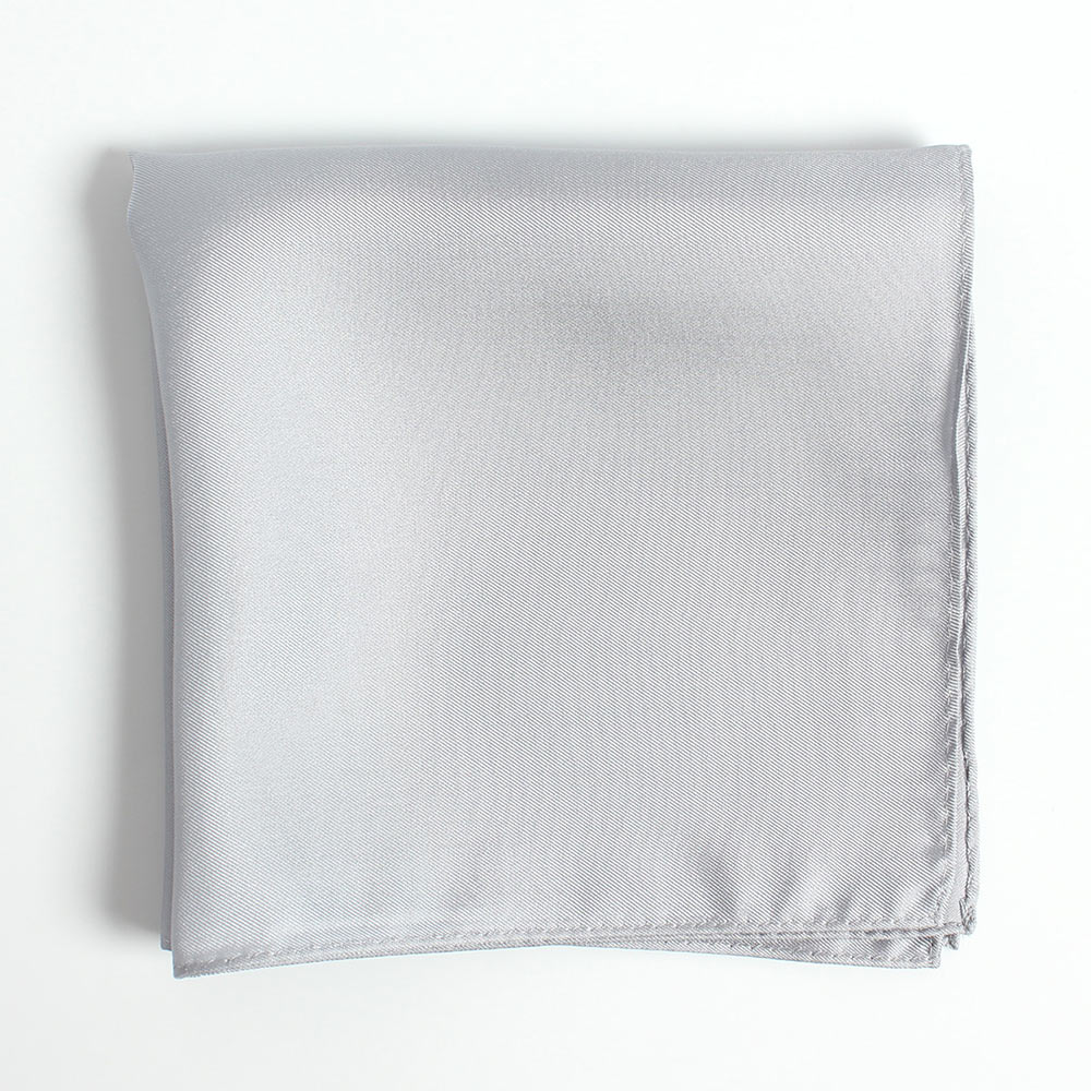 CF-1203 Nhật Bản Vải Twill 16 Momme Silk Khăn Cài Túi Ngực áo Vest Grey[Lễ Phục Kiện Trang Trọng] Yamamoto(EXCY)