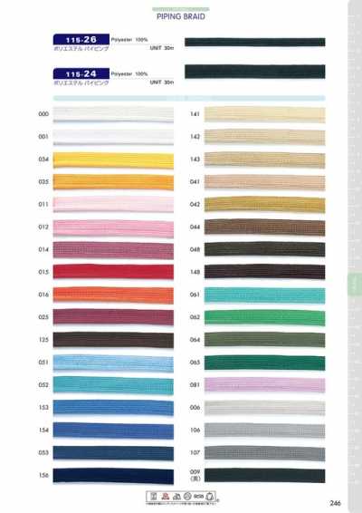 115-24 Dây Viền ống Polyester Khoảng 8mm
