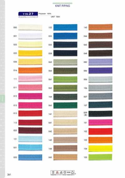 115-27 Dây Viền ống Vải Dệt Kim Polyester Khoảng 10mm