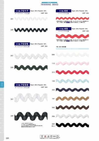 116-7217 Dây viền zigzag kim tuyến aurora 17 sợi khoảng 6mm