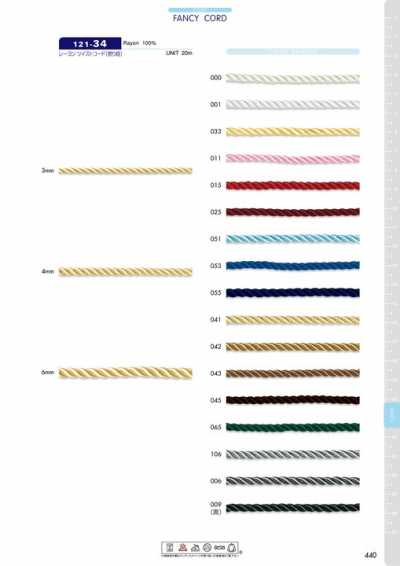 121-34 Dây Xoắn Rayon (Dây Bện)