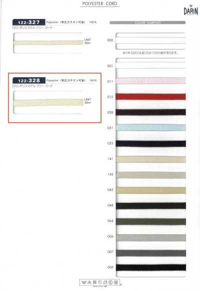 122-328 D.C.I. Dây Polyester Không Lõi Dẹt