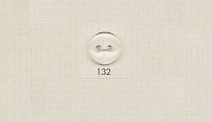 132 DAIYA BUTTONS Cúc Polyester Trong Suốt Hai Lỗ