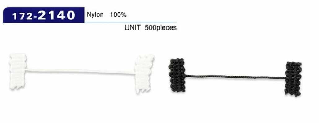 172-2140 Dây Cài Khuy Chặn Vải Lót Kiểu Dây Bện, Tổng Chiều Dài 52mm (Số Lượng 500)