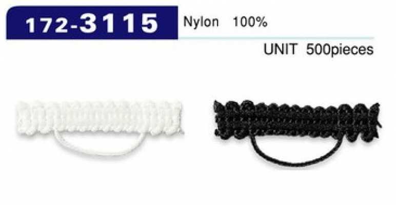 172-3115 Dây Cài Khuy Kiểu Dây Bện Dọc 5mm × Ngang 30mm (Số Lượng 500)