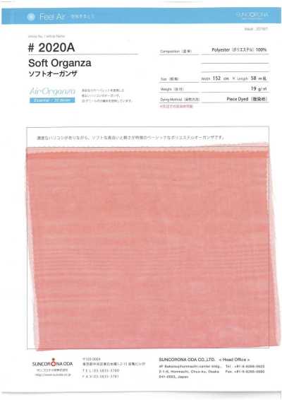 2020A Organdy Mềm Polyester