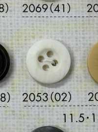 2053 Cúc Nhựa Resin Polyester 4 Lỗ Có Viền Ảnh phụ