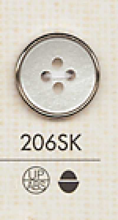 206SK Cúc Nhựa 4 Lỗ đơn Giản