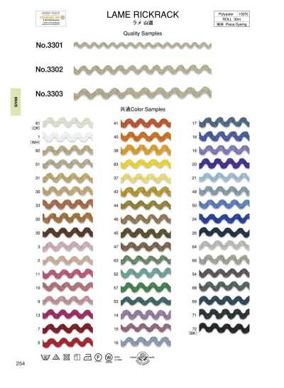 3302 Dây viền zigzag kim tuyến (khoảng 7mm)