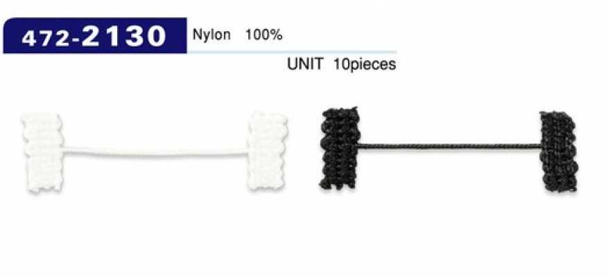 472-2130 Dây Cài Khuy Cố định Vải Lót, Kiểu Dây Bện, Tổng Chiều Dài 42mm (Số Lượng 10)