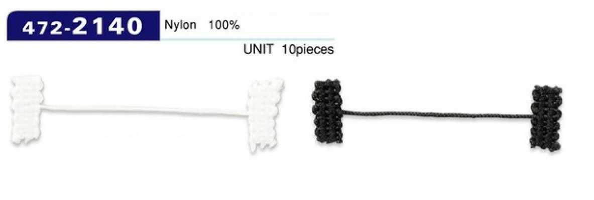472-2140 Dây Cài Khuy Chặn Vải Lót, Kiểu Dây Bện, Tổng Chiều Dài 52mm (Số Lượng 10)