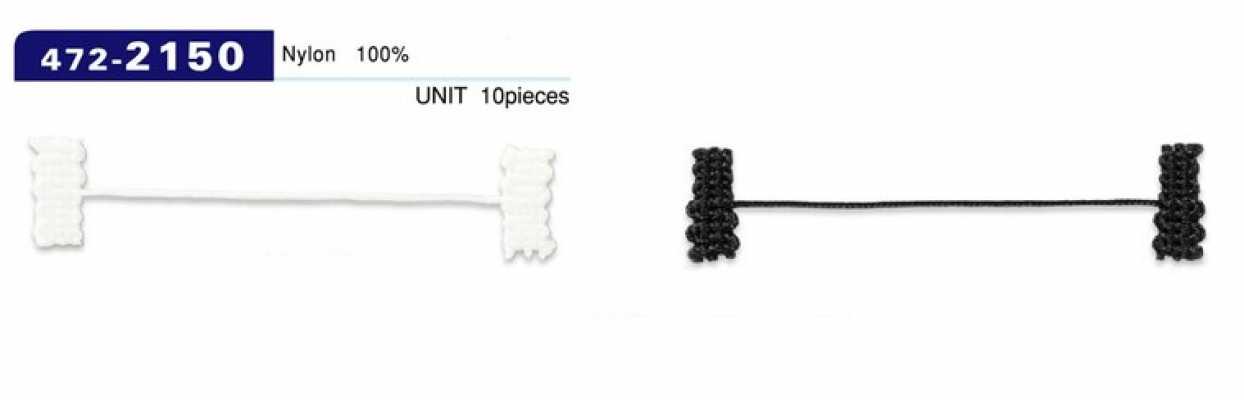 472-2150 Dây Cài Khuy Chặn Vải Lót, Loại Dây Bện, Tổng Chiều Dài 62mm (10 Chiếc)