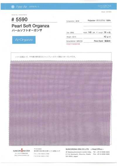 5590 Vải Organdy Mềm Ngọc Trai