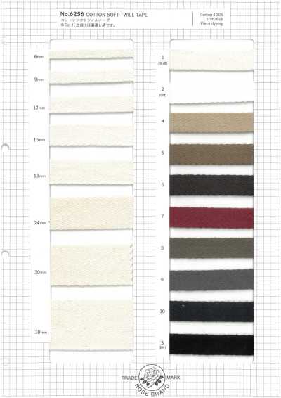 6256 Băng Twill Mềm Cotton