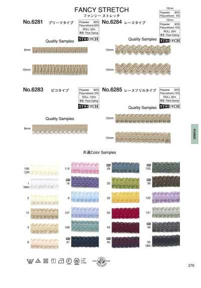 6281 Vải Co Giãn Kiểu Xếp Ly