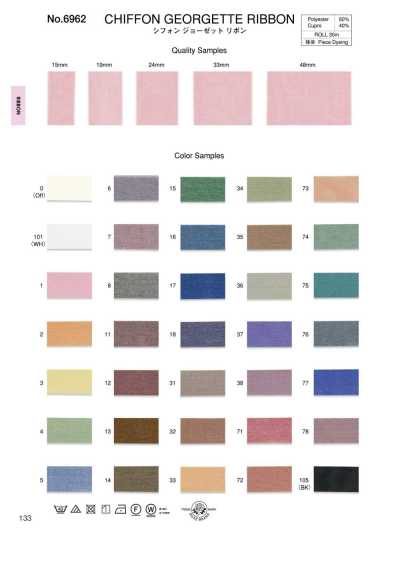 6962 Ruy Băng Voan Chiffon Georgette