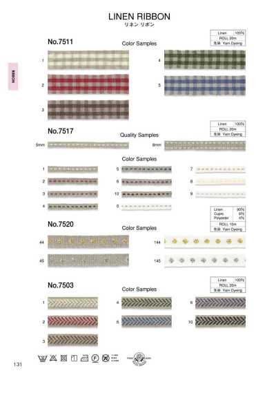 7503 Ruy Băng Linen (Khoảng 9 Mm)