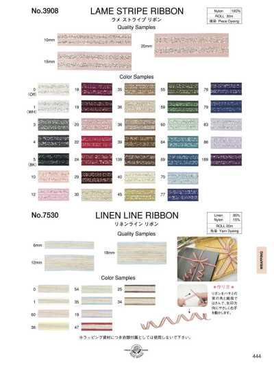 7530 Ruy Băng Linen Kẻ