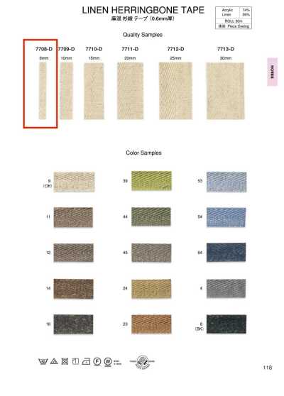 7708-D Băng Dệt Xương Cá Pha Sợi Gai (Dày 0,6mm)