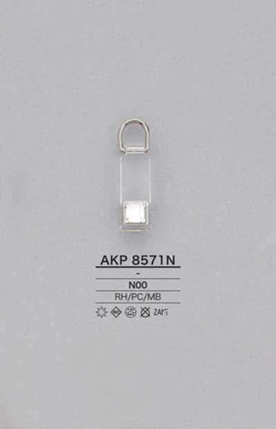 AKP8571N Điểm Dây Khoá Kéo Bằng Polycarbonate đính Rhinestone (Tay Kéo Phéc Mơ Tuya)