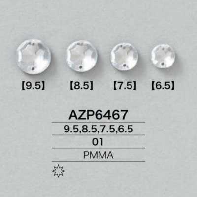 AZP6467 Phụ kiện may đính hình tròn bằng nhựa resin acrylic