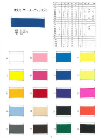 BS03 Dây Chun Woolly (30m)