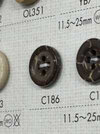 C186 Cúc Gỗ Tự Nhiên 4 Lỗ DAIYA BUTTON Ảnh phụ