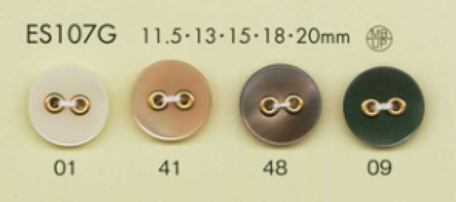 ES107G DAIYA BUTTONS Cúc Polyester Vân Vỏ Trai Trang Trí 2 Lỗ