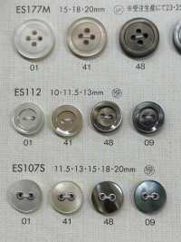 ES112 NÚT DAIYA 2 Lỗ Cúc Polyester Vỏ Trai/sò/xà Cừ DAIYA BUTTON Ảnh phụ