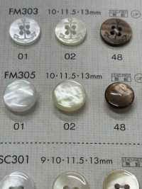 FM305 NÚT DAIYA Cúc Polyester Giống Vỏ Trai/sò/xà Cừ DAIYA BUTTON Ảnh phụ