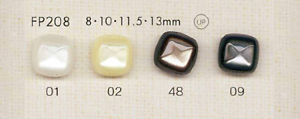 FP208 DAIYA BUTTONS Cúc Polyester Giả Vỏ Trai/sò/xà Cừ (Vuông)