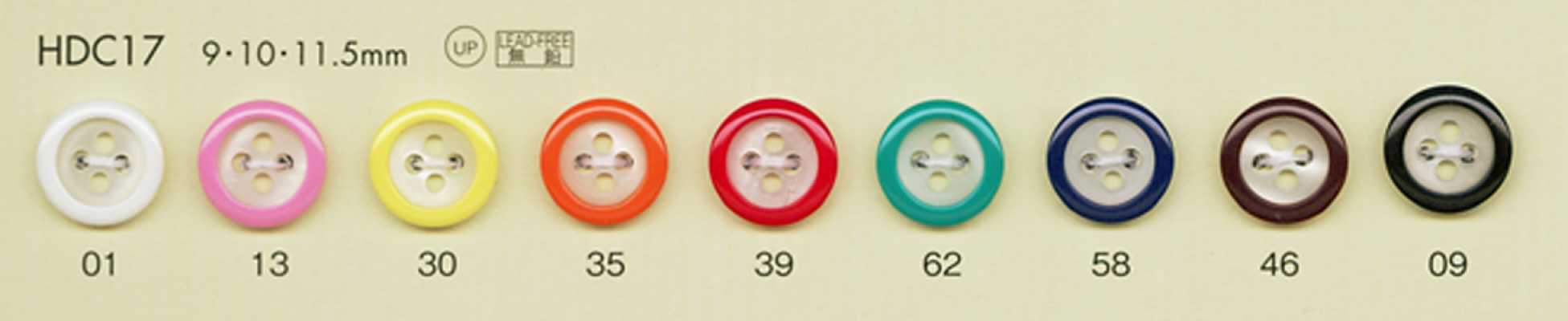 HDC17 DAIYA BUTTONS Dòng Chịu Va đập HYPER DURABLE ""cúc Polyester Giả Vỏ Trai""