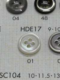 HDE17 NÚT DAIYA Chống Va đập HYPER DURABLE "" Cúc Polyester Giống Vỏ Trai/sò/xà Cừ Series "" DAIYA BUTTON Ảnh phụ