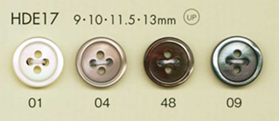 HDE17 DAIYA BUTTONS Dòng HYPER DURABLE Chống Va đập "" Cúc Polyester Giả Vỏ Trai ""